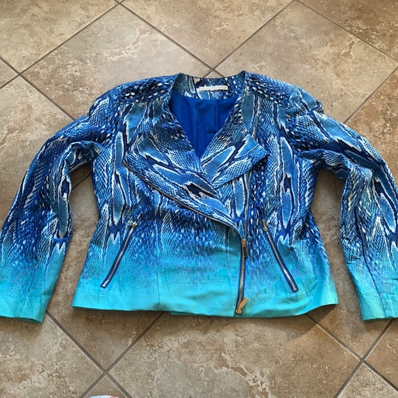 *HOST PICK* Boston Proper Blazer Blue Snake Pattern blazer jacket coat - Picture 14 of 14